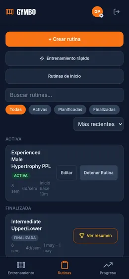 Creando una rutina