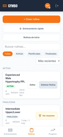 Creando una rutina